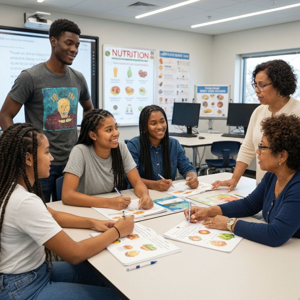 People learning about nutrition